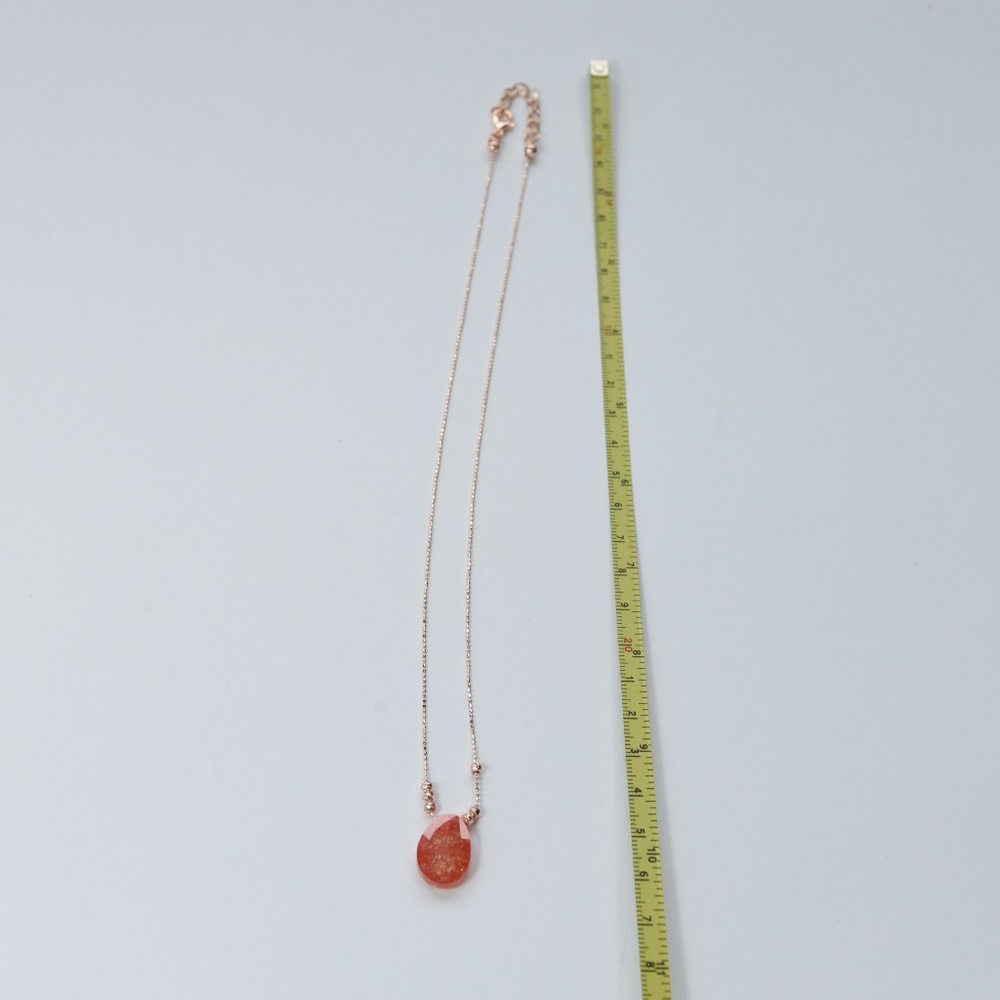 Green cubic zirconia necklace - Picture 6 of 7